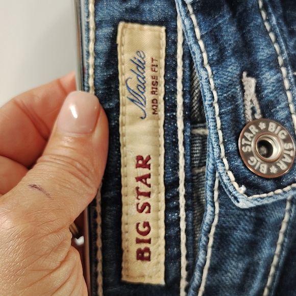 Big Star Maddie Denim Jeans Size 27 Extra Long XL Slight Distressing Stretch - Picture 2 of 6
